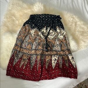 Vintage Bohemian Multicolor Skirt